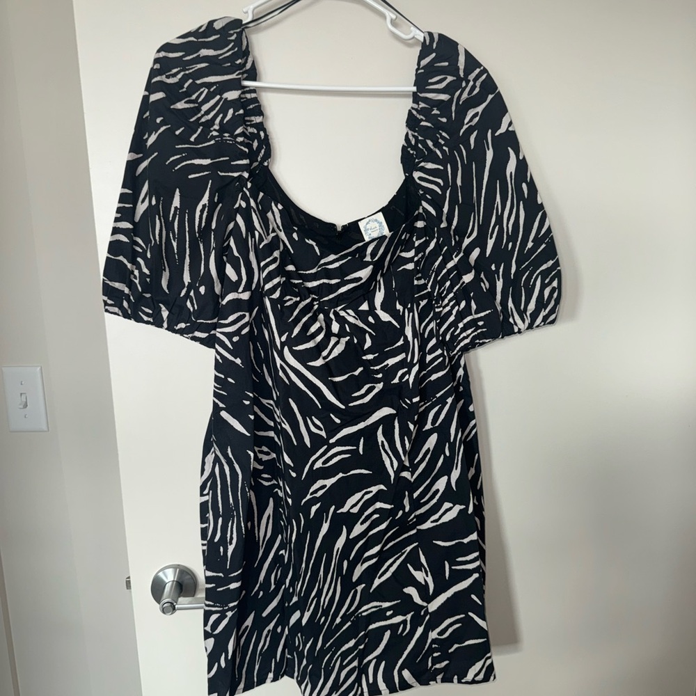 Black and White Zebra Print Dress